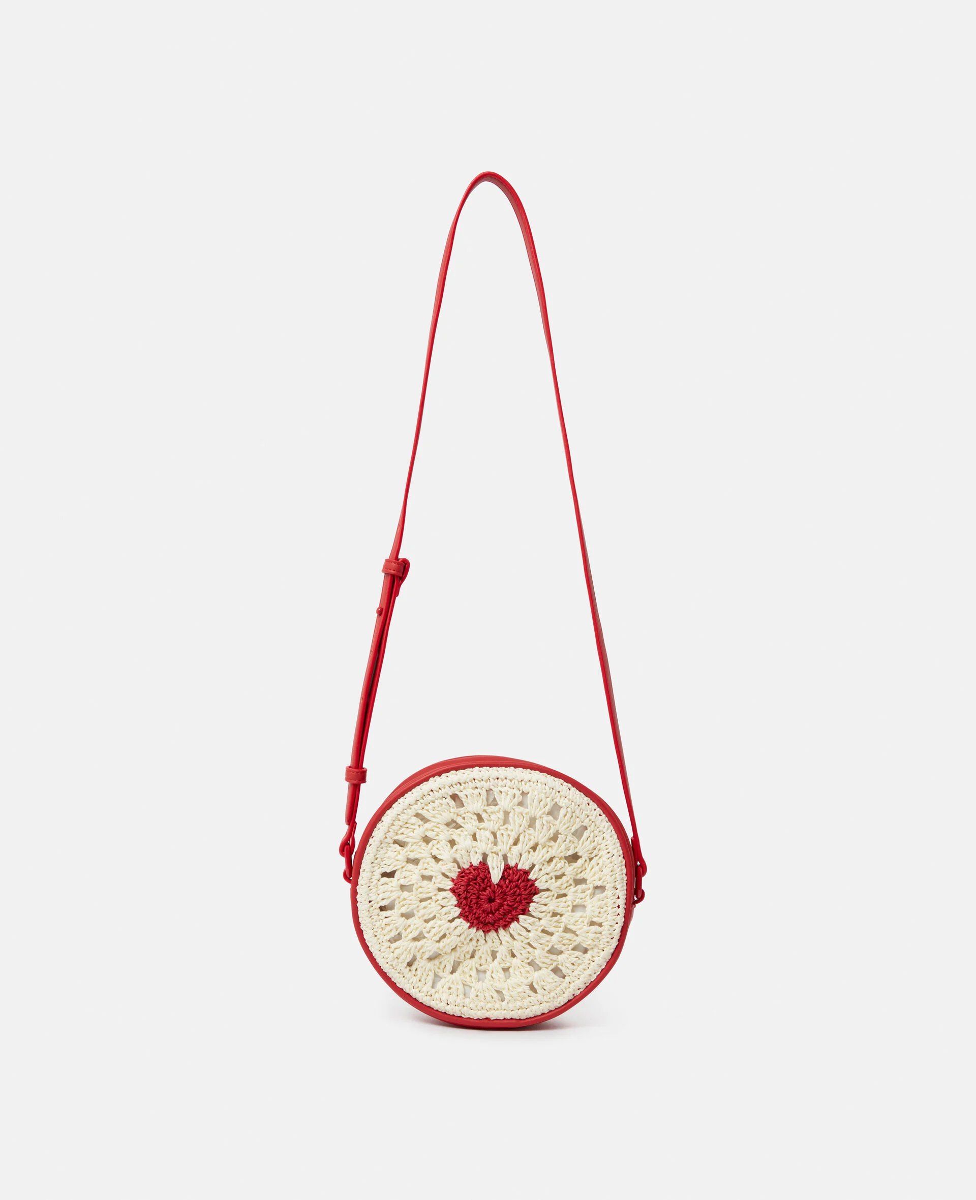 Heart Raffia Crossbody Bag