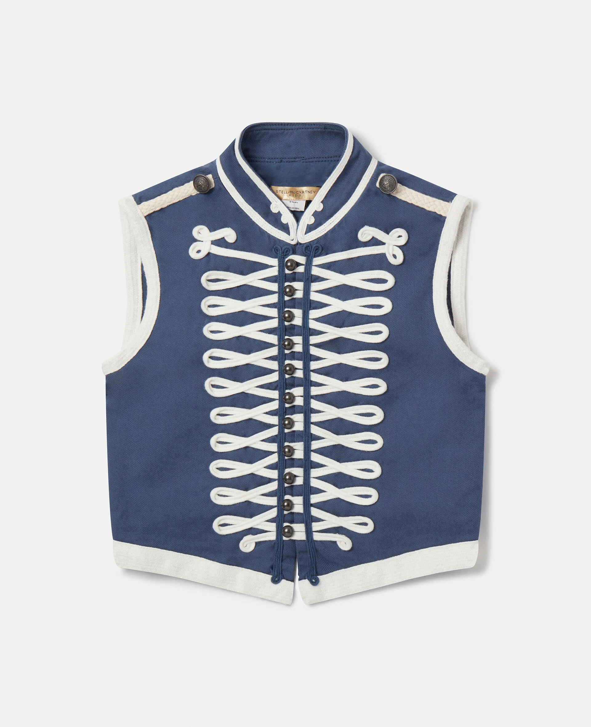 Braided Cord Cropped Waistcoat