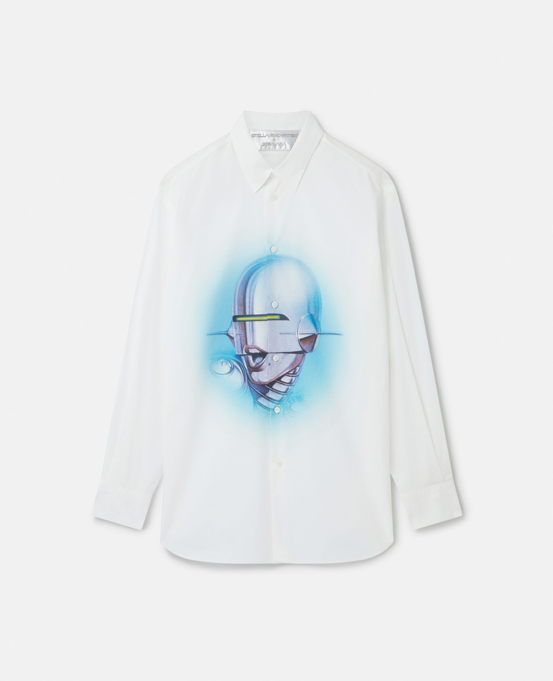 Sexy Robot Print Organic Cotton Boyfriend Shirt