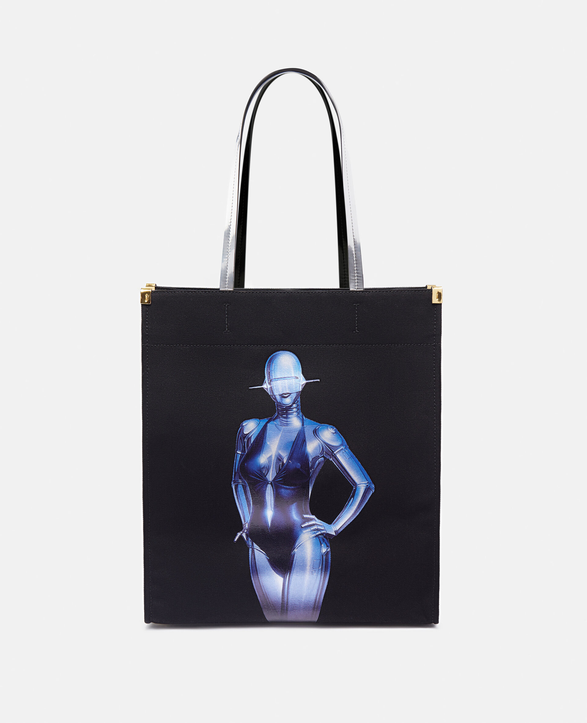 Sexy Robot Graphic Organic Cotton Canvas Tote Bag
