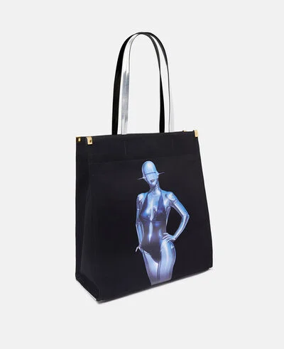 Sexy Robot Graphic Organic Cotton Canvas Tote Bag 3 Sexy Robot Graphic Organic Cotton Canvas Tote Bag