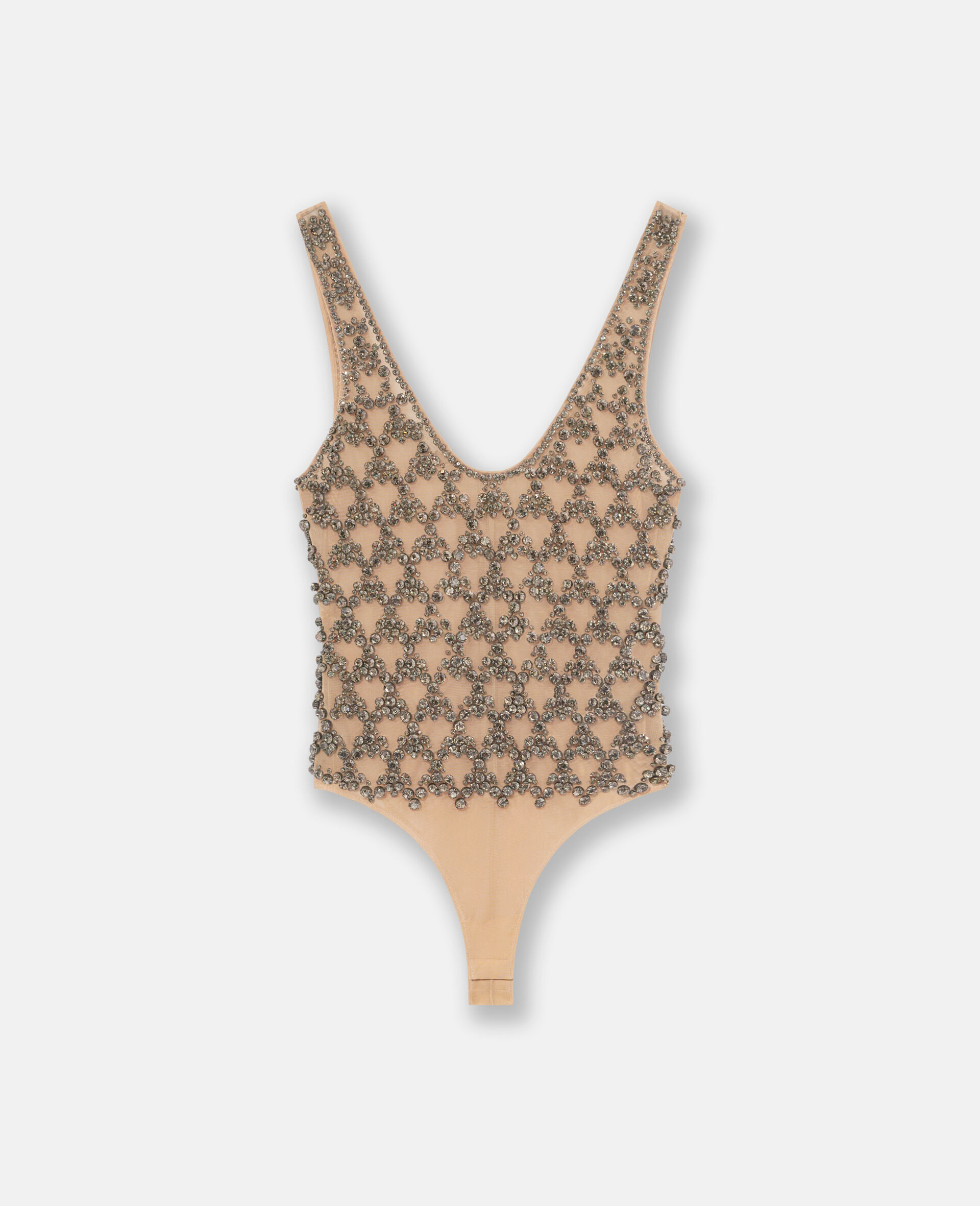 Sleeveless Crystal Cage Bodysuit
