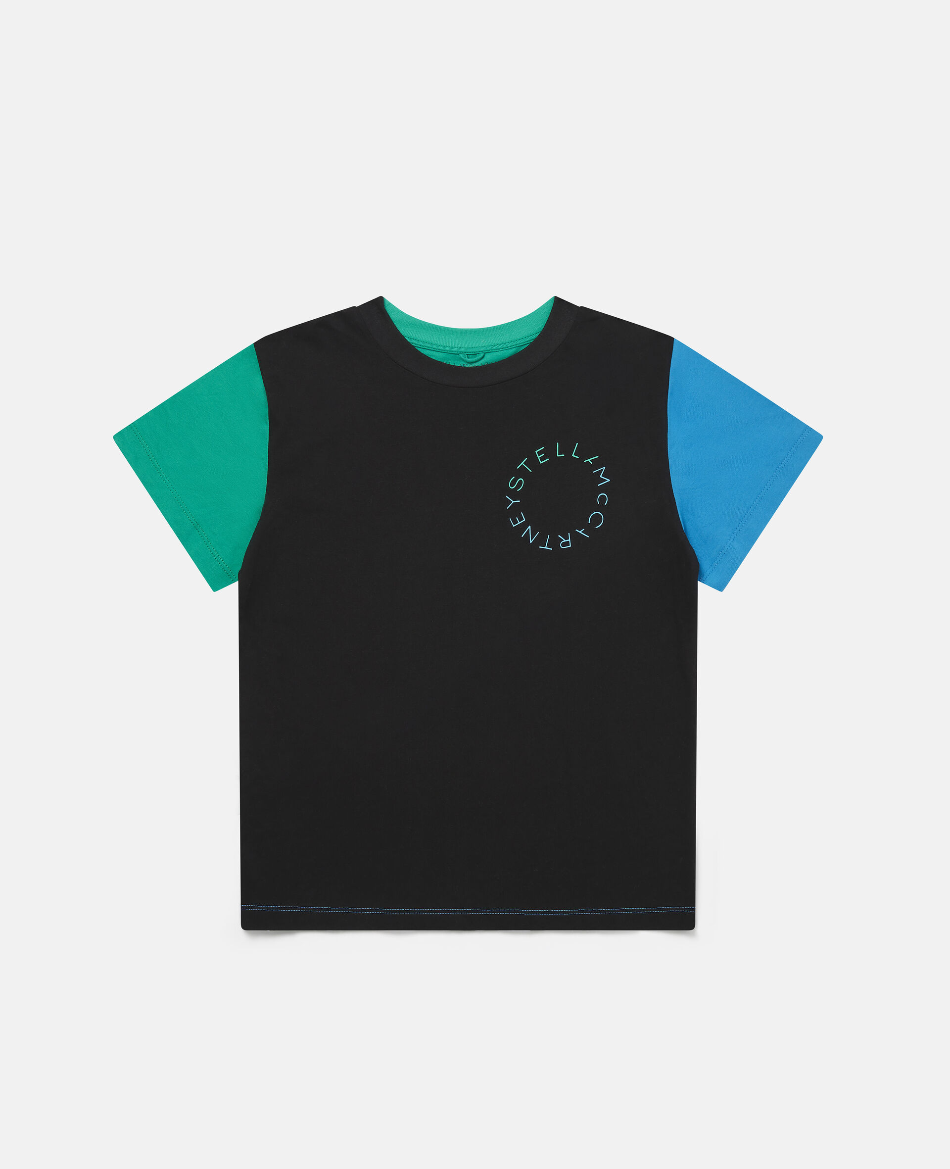 Oversized Color Block Cotton T-shirt 