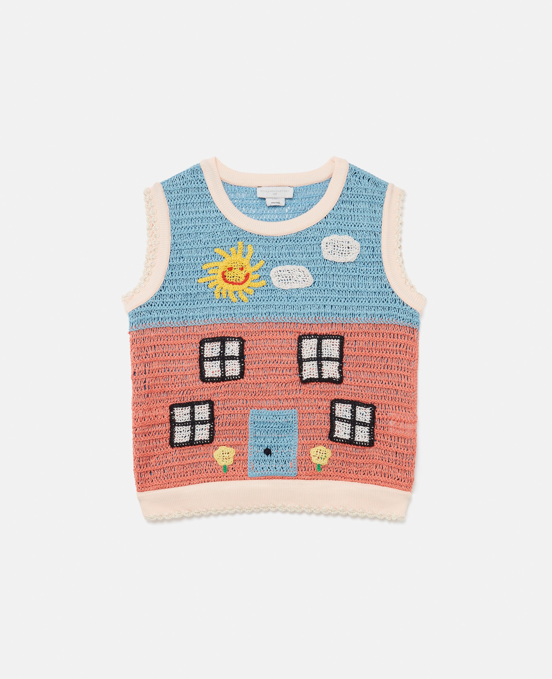 Farmyard Appliqu Knitted Sweater Vest