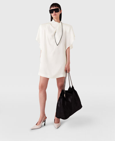 Tie Neck Mini Dress 3 Tie Neck Mini Dress