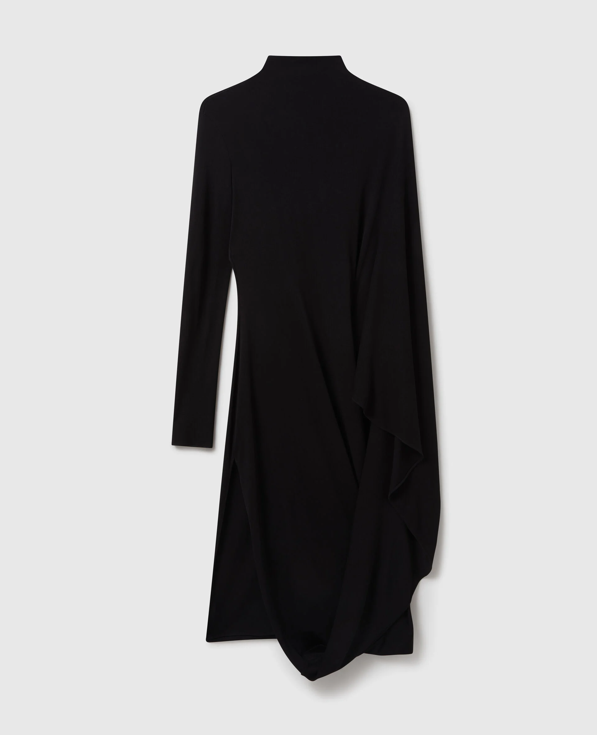 Asymmetric Cape Midi Dress