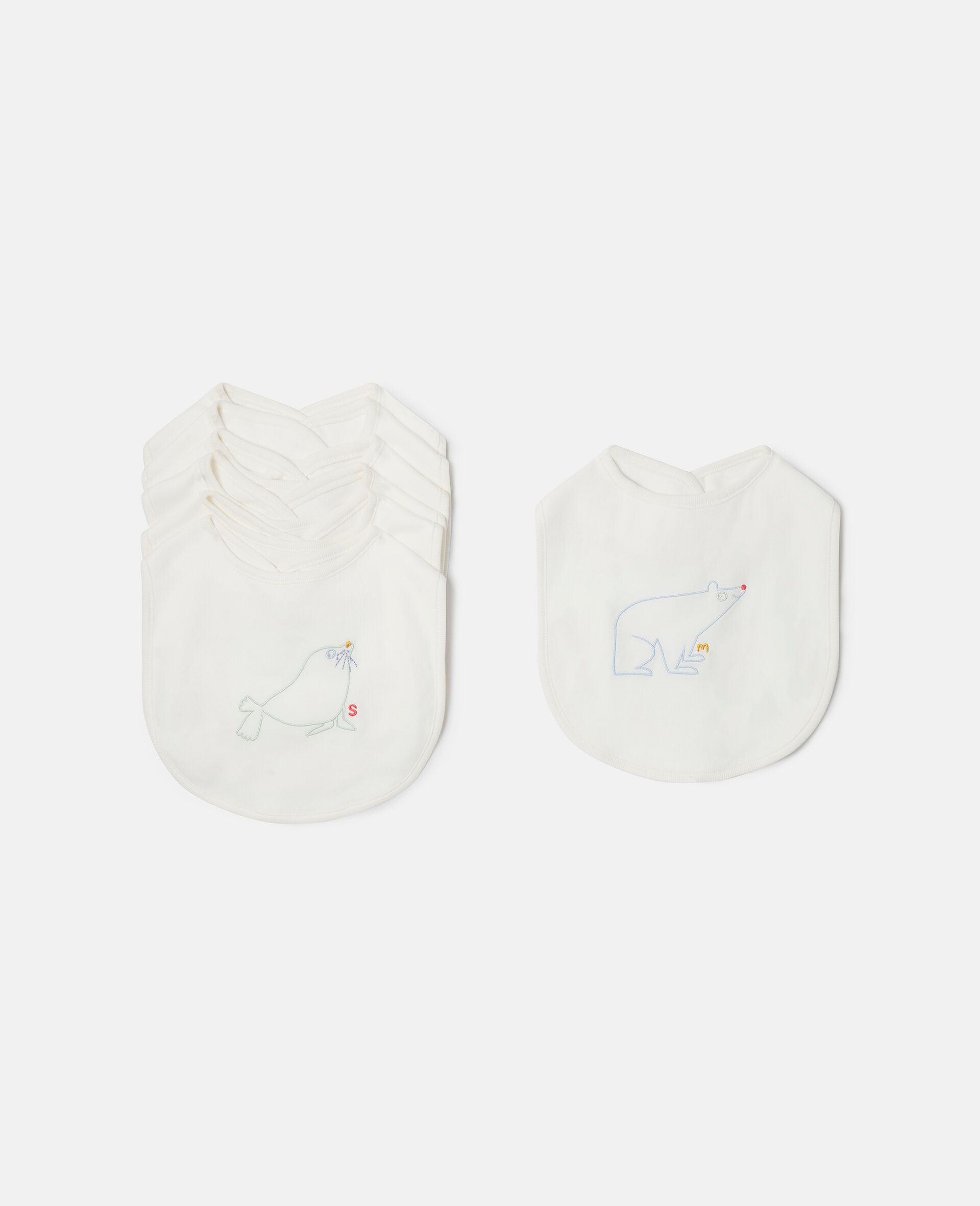 7 Pack of Animal Embroidery Bibs