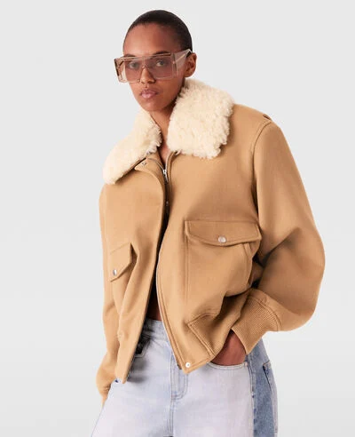 Plush Teddy Bomber Jacket 5 Plush Teddy Bomber Jacket