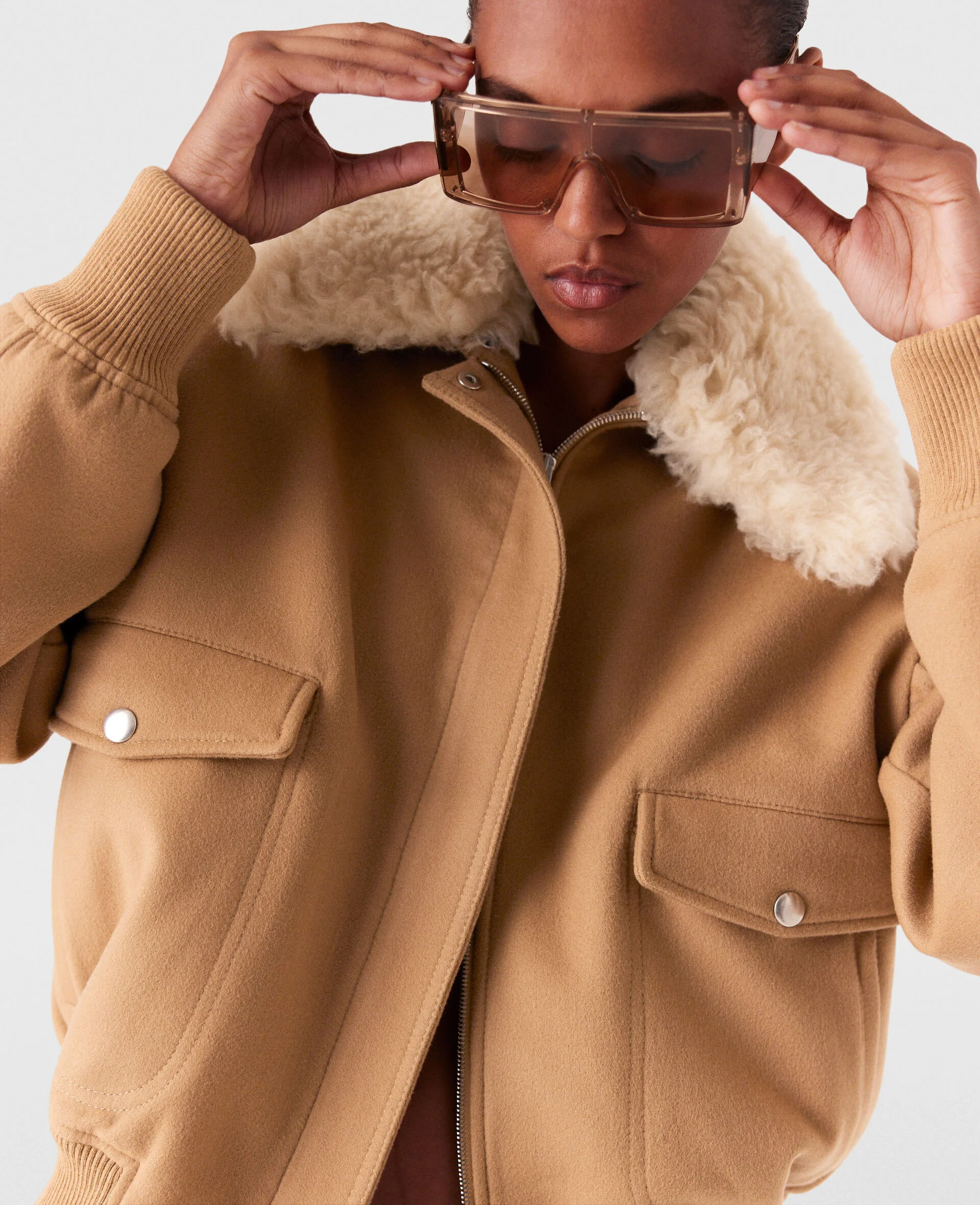 Plush Teddy Bomber Jacket 10 Plush Teddy Bomber Jacket