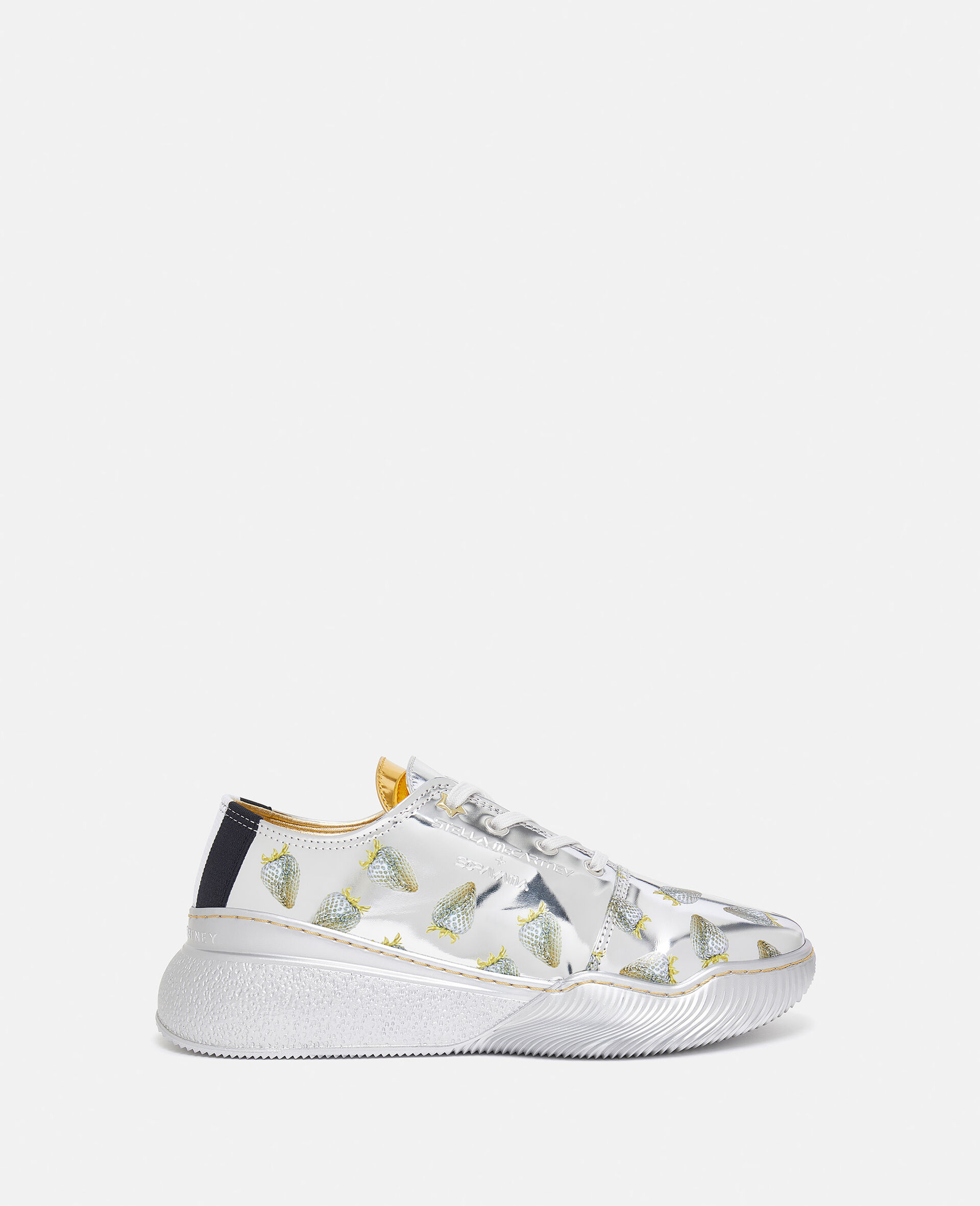 Loop Strawberry-Print Metallic Low-Top Trainers
