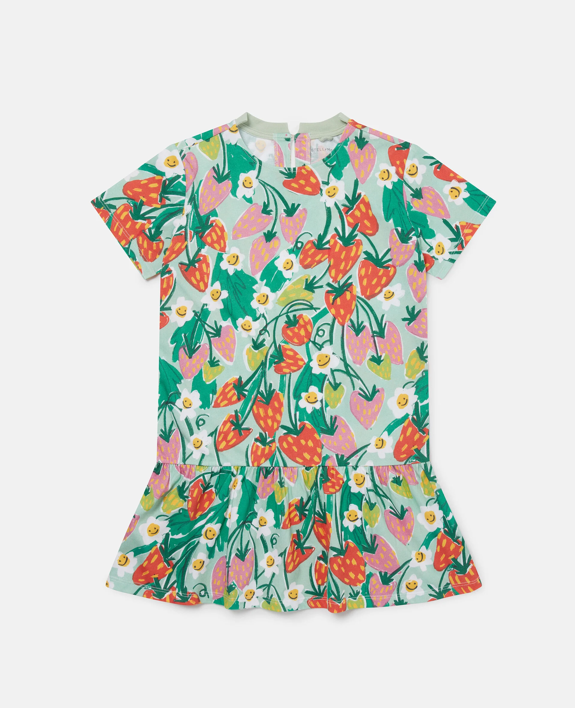 Strawberry Print Short-Sleeve Dress
