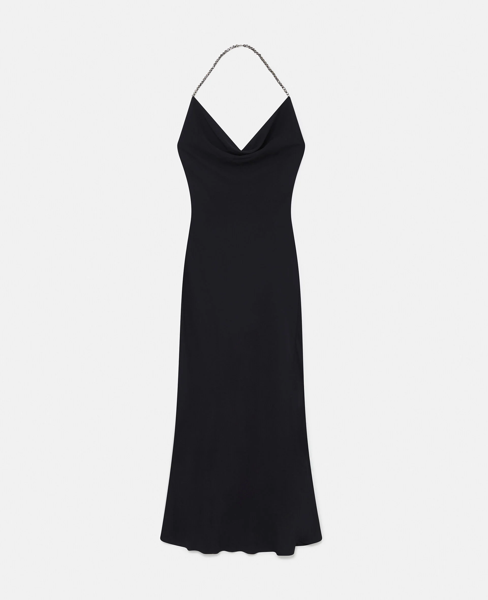 Plunge Crystal Halterneck Maxi Dress