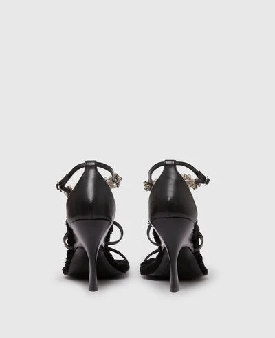 Elsa Crystal Flowers Heeled Sandals 4 Elsa Crystal Flowers Heeled Sandals