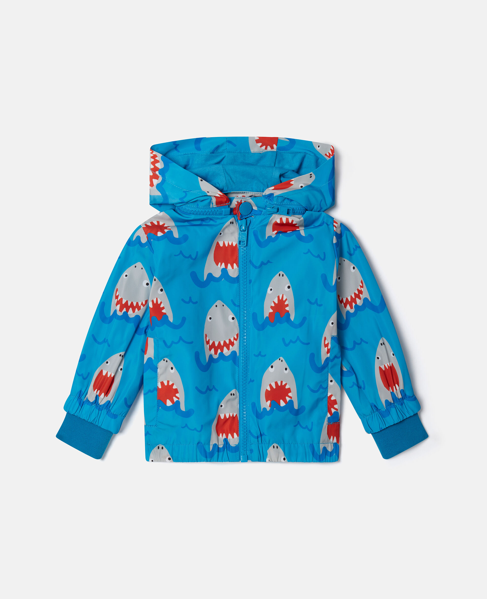 Shark Print Hooded Jacket