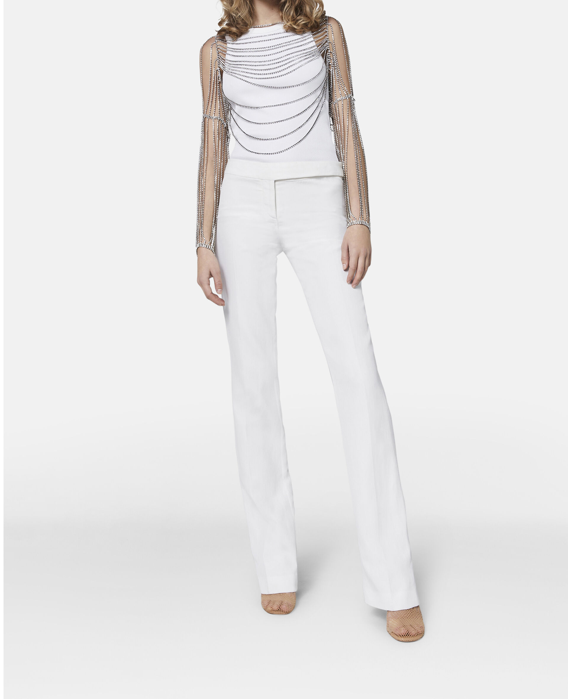 Crystal Chain Sleeve Top