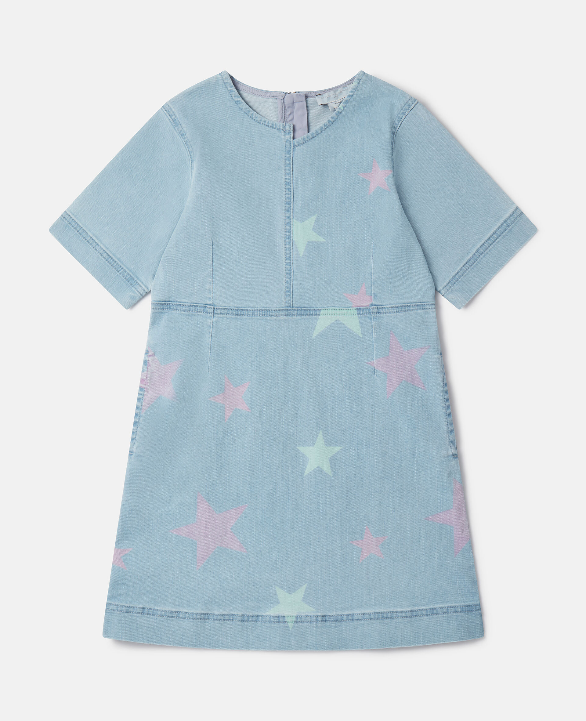 Stella Star Print Denim T-Shirt Dress