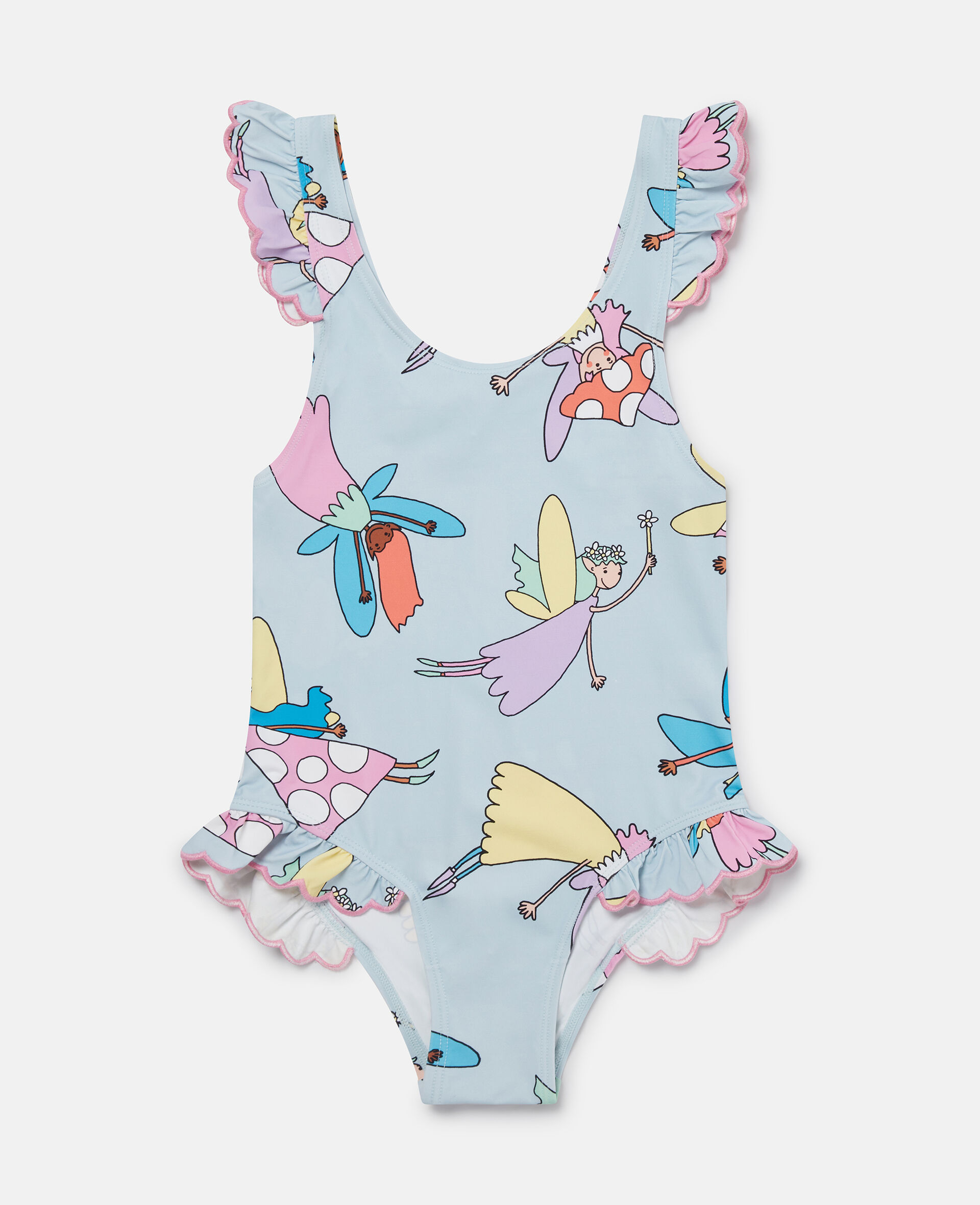 Fairies Print Frilled Swimsuit