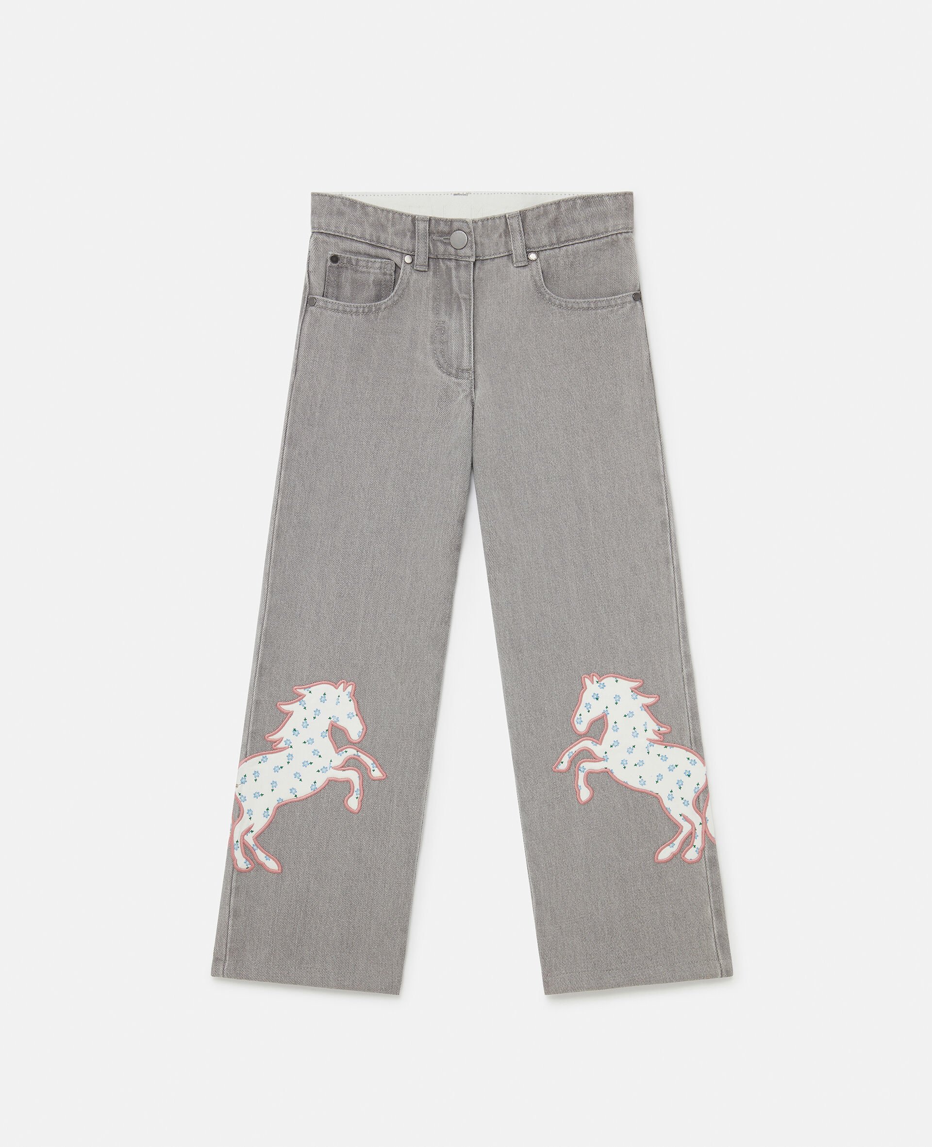 Horse Appliqu Denim Jeans