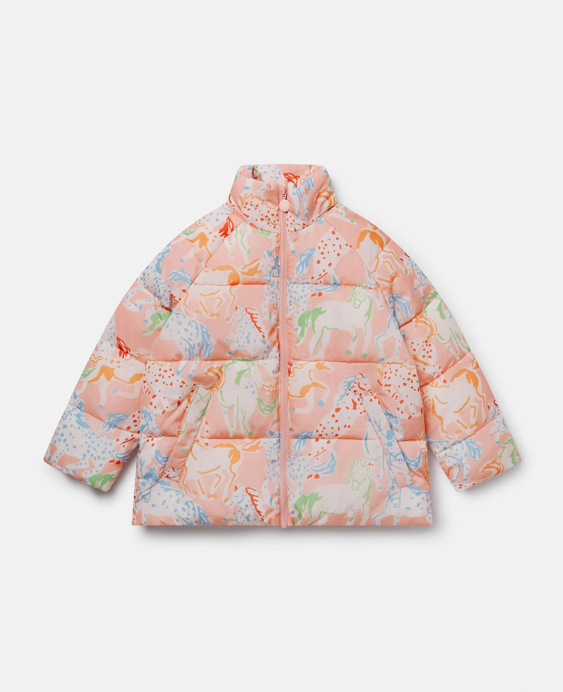 Horse Print Puffer Coat
