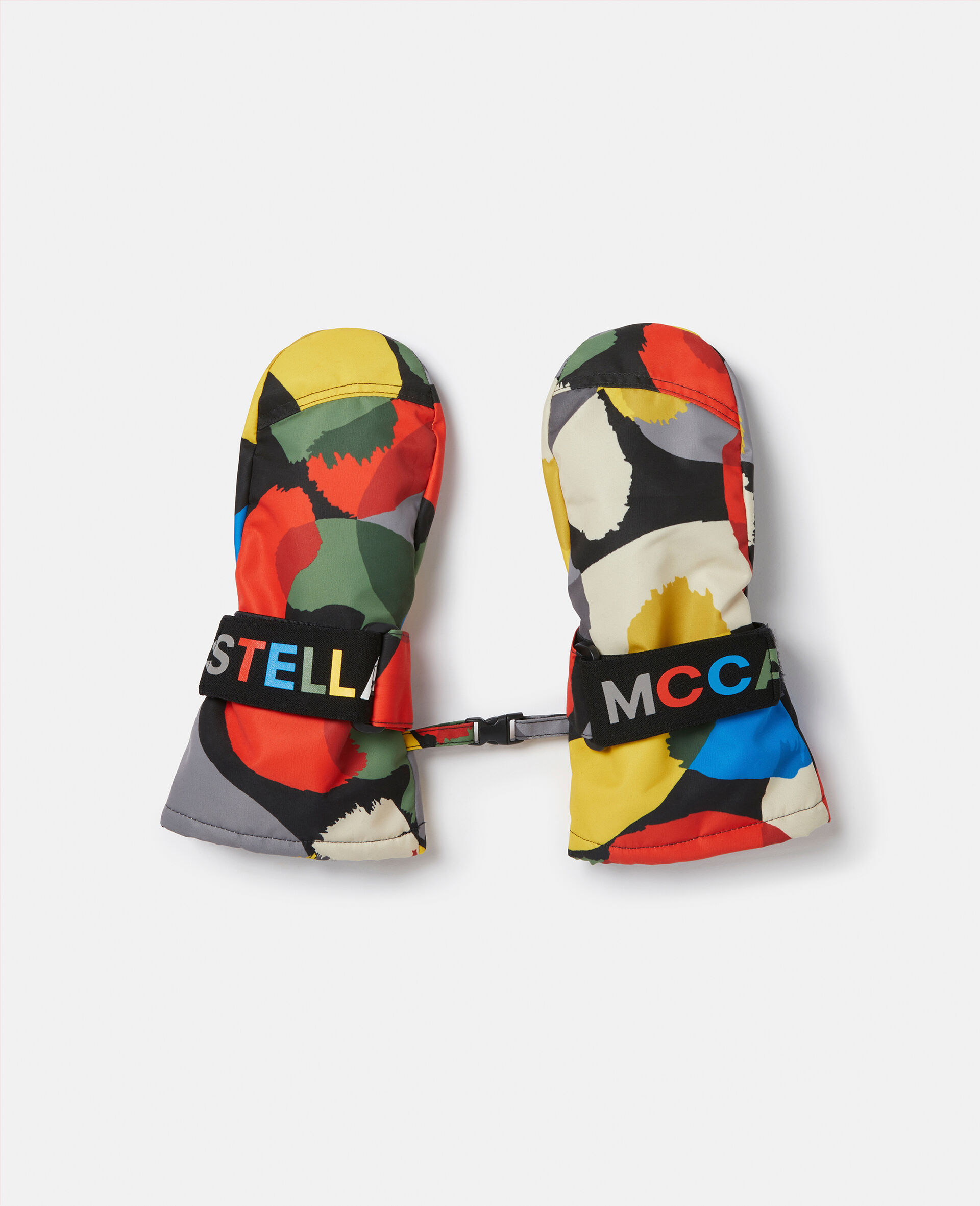 Logo Tape Smudge Print Ski Mittens