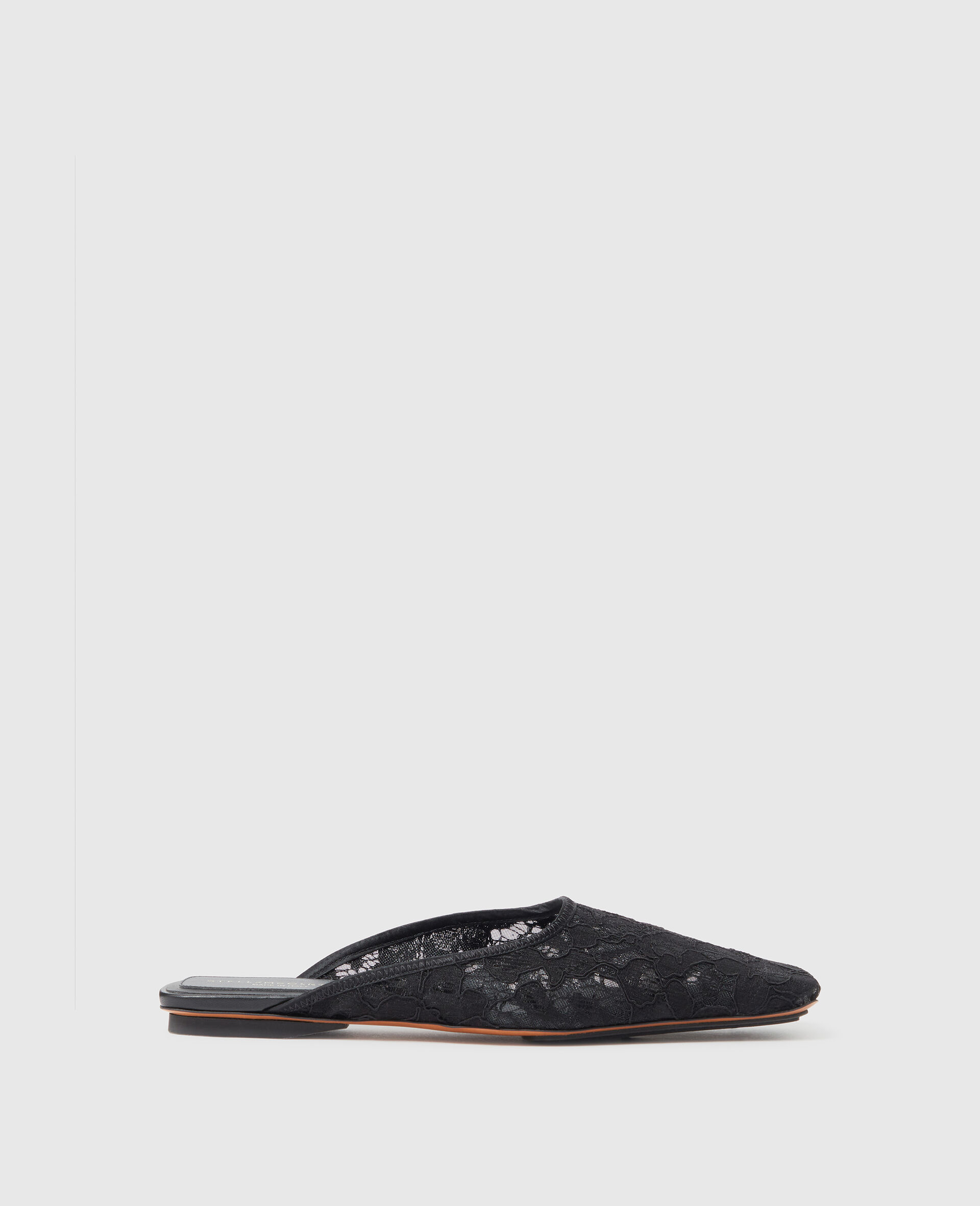 Square-Toe Lace Backless Mules