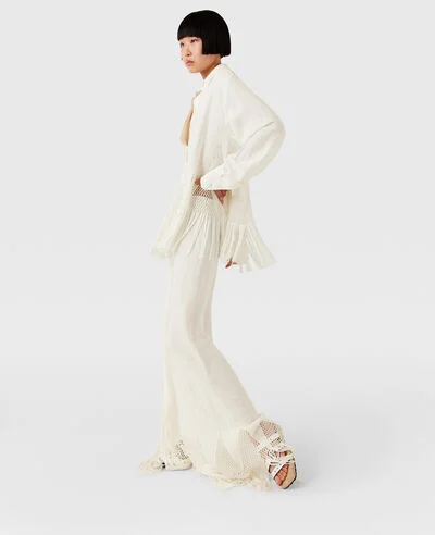 Open-Knit Fringe Wide-Leg Pants 6 Open-Knit Fringe Wide-Leg Pants