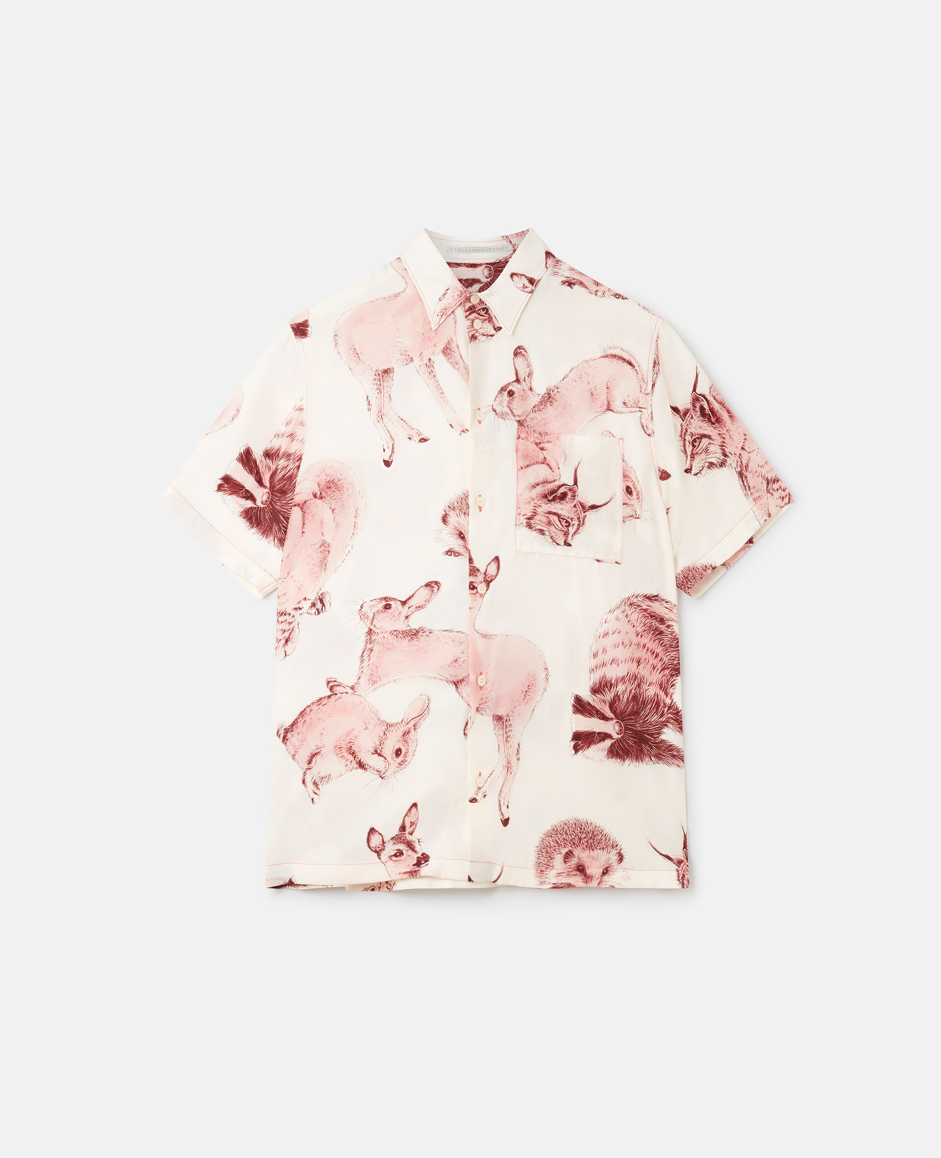Rewild Fauna Print Silk Shirt