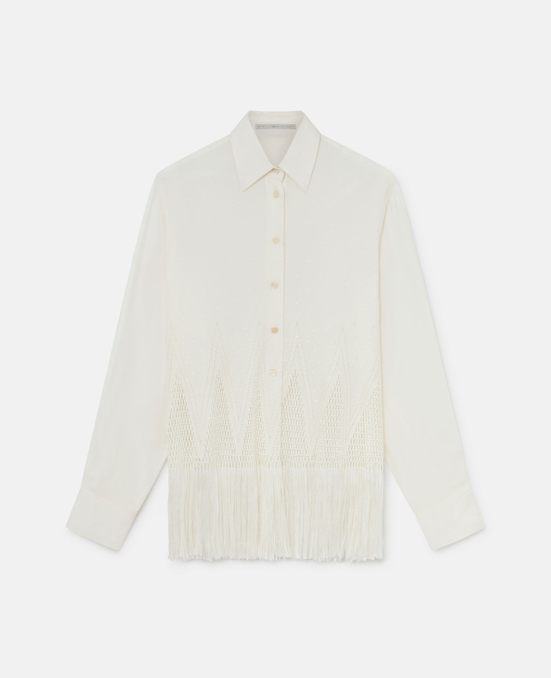 Open-Knit Fringe Shirt 